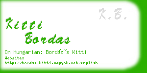 kitti bordas business card